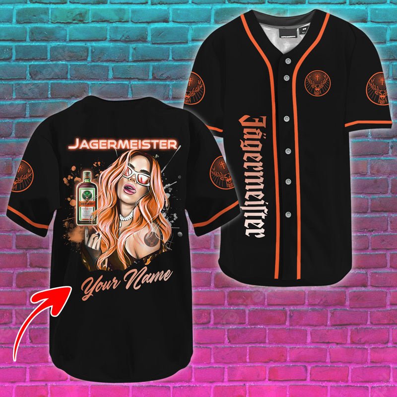 Personalized Jagermeiser's Sweet Lady Baseball Jersey - VinoVogue.com