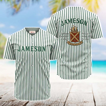 Jameson Green And White Striped Jersey Shirt - VinoVogue.com
