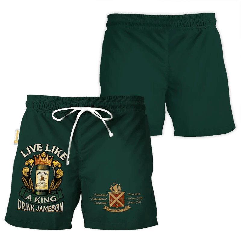 Jameson Green Black Basic Swim Trunks - VinoVogue.com