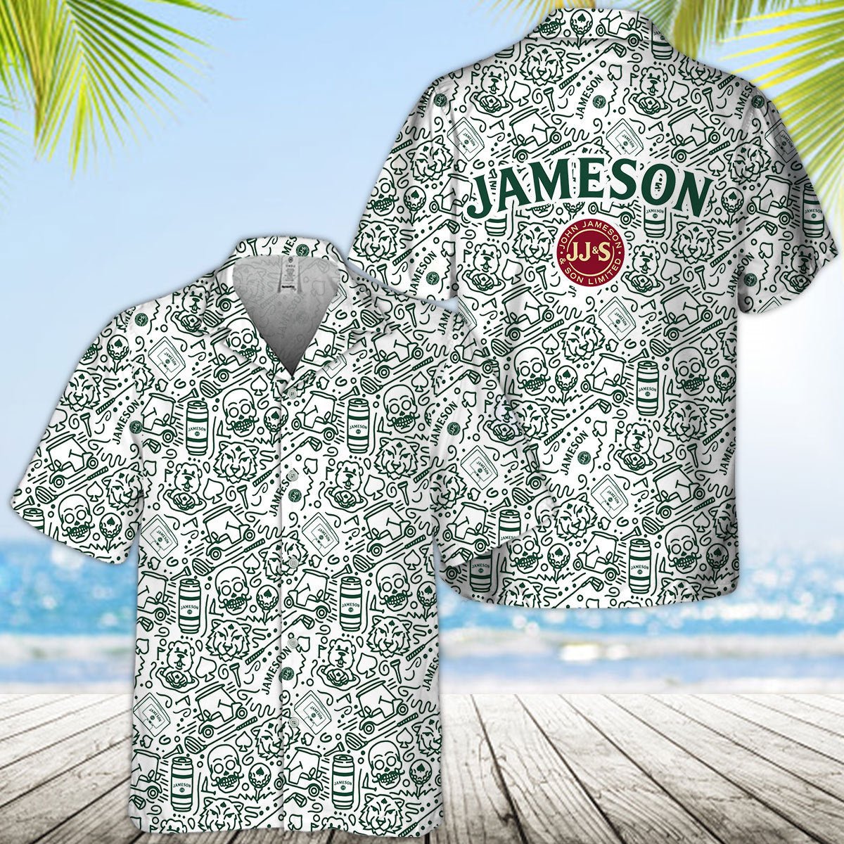 Jameson Summer Doodle Art Hawaiian Shirt - VinoVogue.com