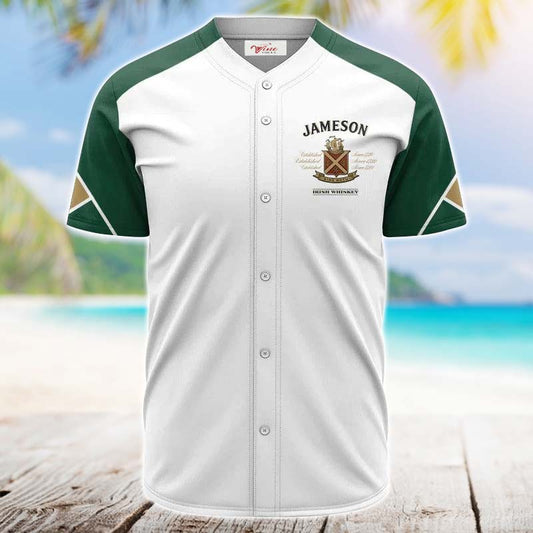 Jameson White And Green Jersey Shirt - VinoVogue.com