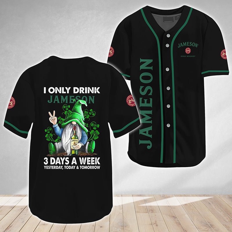 Gnome Only Drink Jameson Baseball Jersey - VinoVogue.com