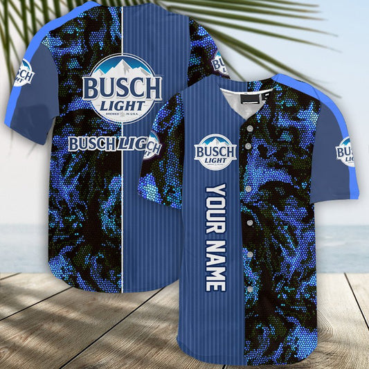 Personalized Busch Light Galaxy Mosaic Jersey Shirt - VinoVogue.com