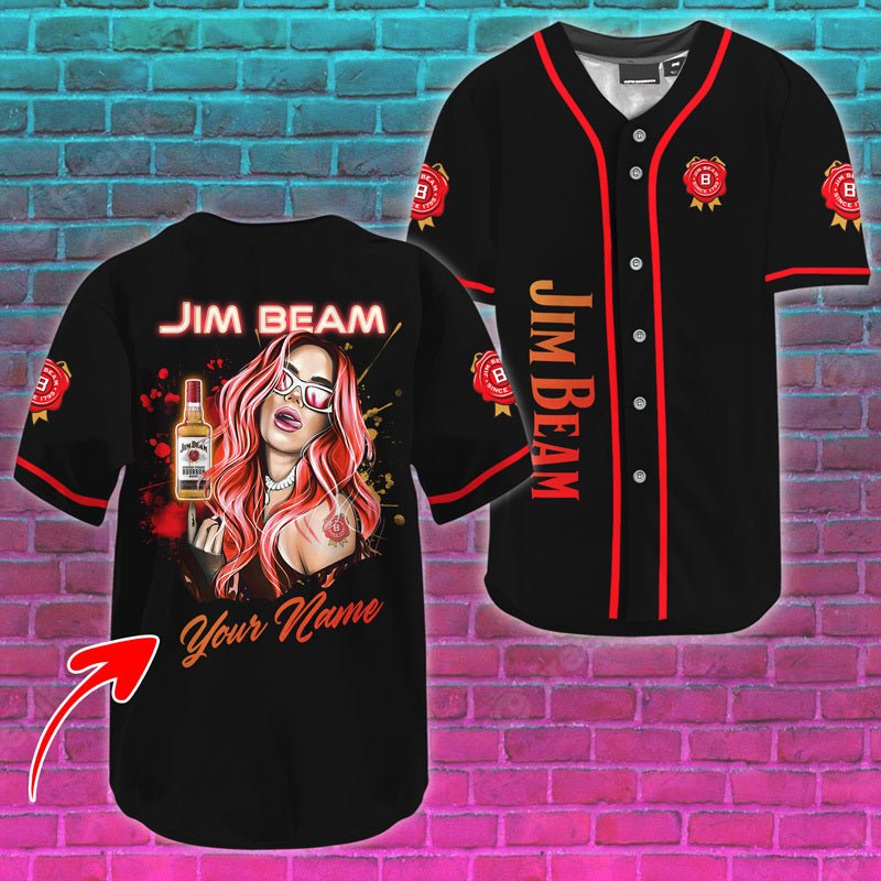 Personalized Jim Beam's Sweet Lady Baseball Jersey - VinoVogue.com