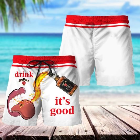 Drink Jim Beam It's Good Swim Trunks - VinoVogue.com