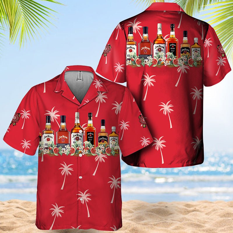 Jim Beam Tropical Liquor Paradise Hawaiian Shirt - VinoVogue.com