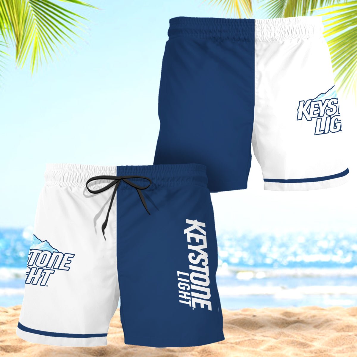 Keystone Light Basic Colorful Swim Trunks - VinoVogue.com