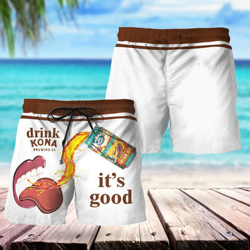 Drink Kona Brewing It's Good Swim Trunks - VinoVogue.com