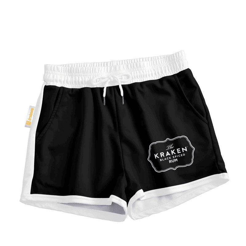 Kraken Rum Black Basic Women's Casual Shorts - VinoVogue.com