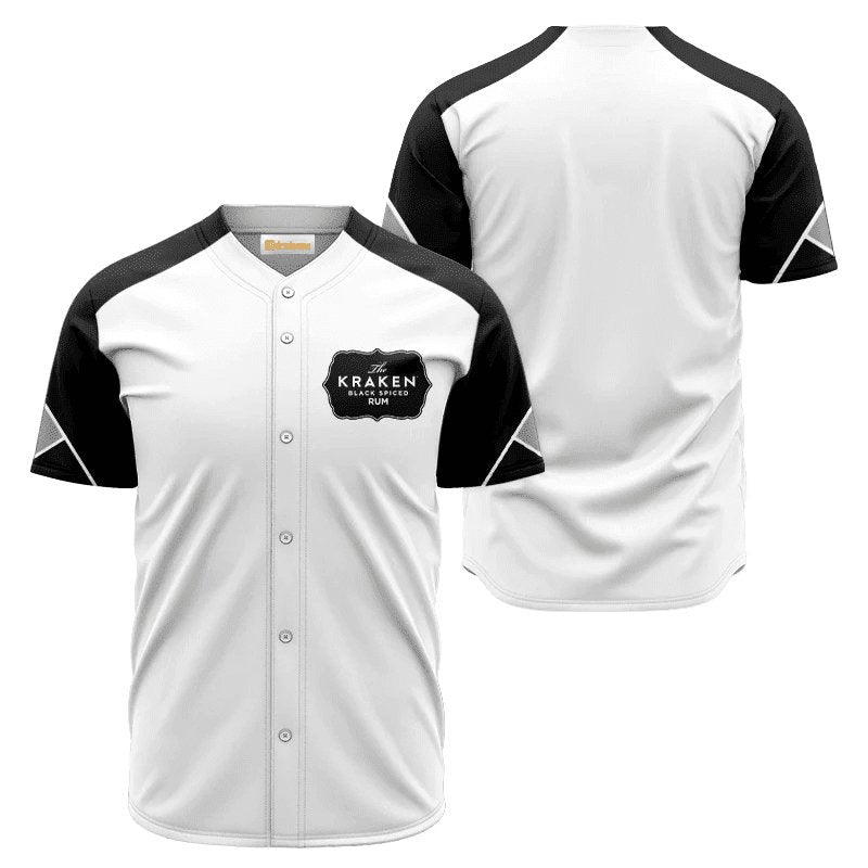 Kraken Rum White And Black Jersey Shirt - VinoVogue.com