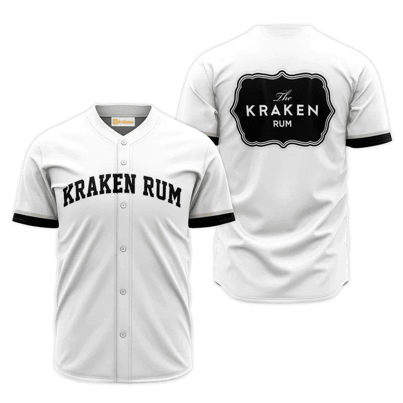 Kraken Rum White Jersey Shirt - VinoVogue.com