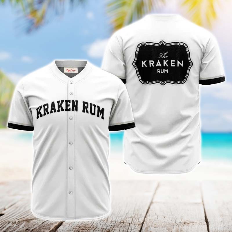 Kraken Rum White Jersey Shirt - VinoVogue.com
