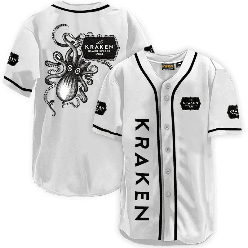 Kraken White Baseball Jersey - VinoVogue.com