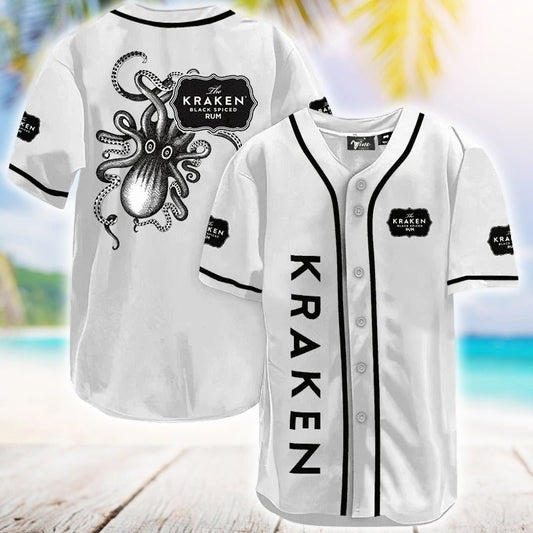 Kraken White Baseball Jersey - VinoVogue.com