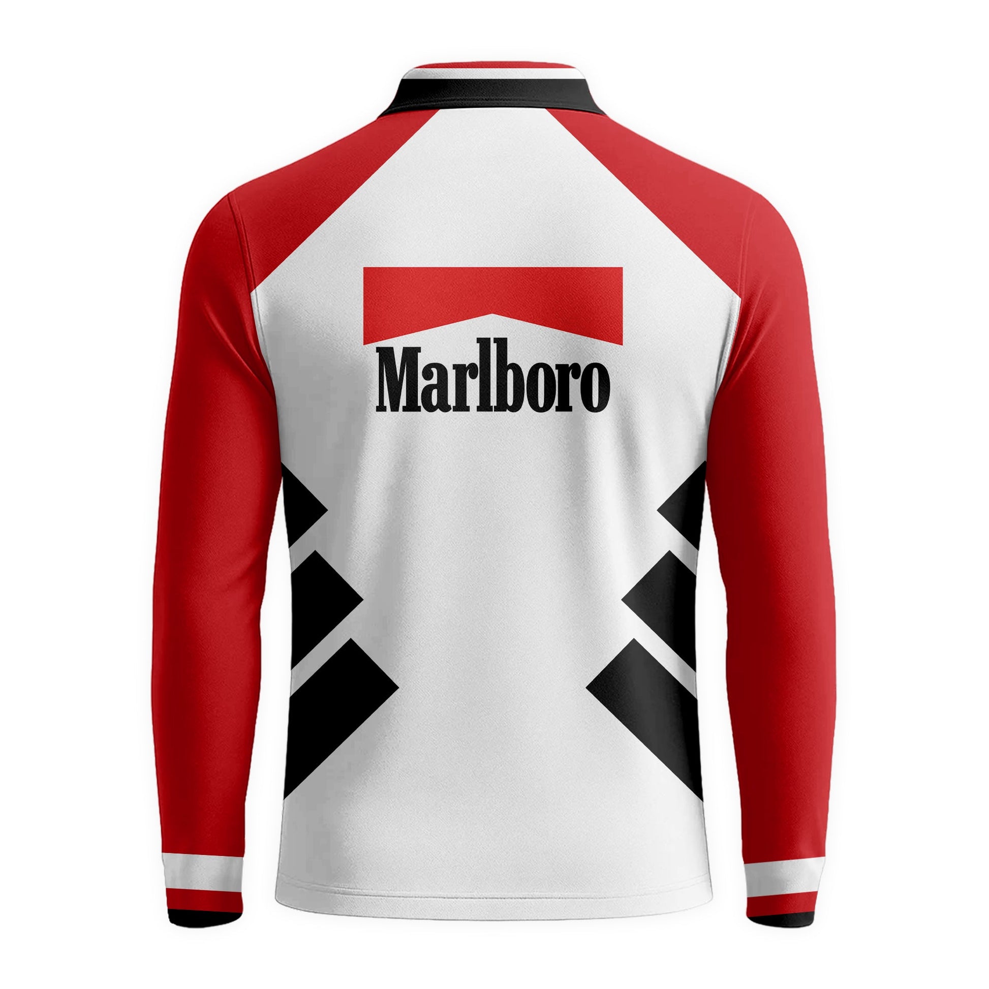 Marlboro Bold Line Golf Long Sleeve Polo Shirt