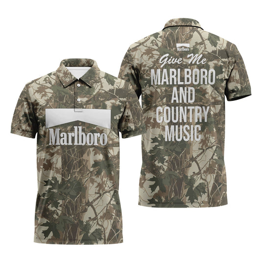 Marlboro Country Camo Polo Shirt