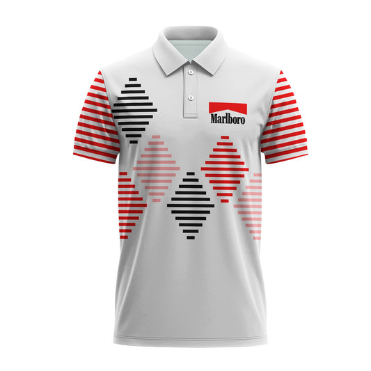 Marlboro Diamond Stripe Polo Shirt