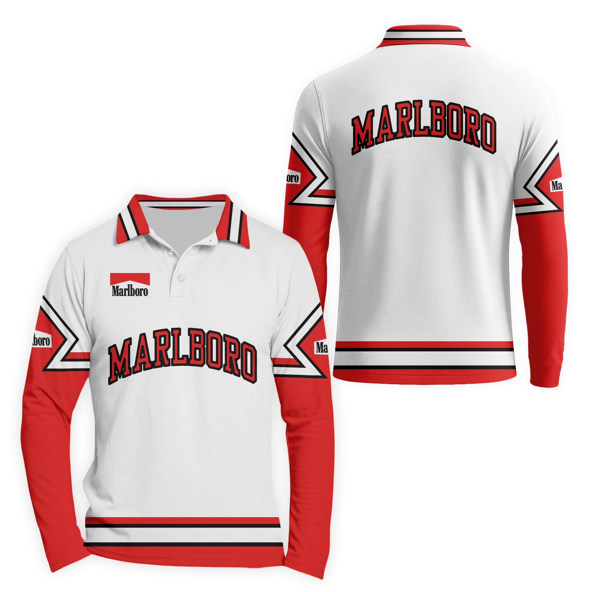 Marlboro Fieldcore Golf Long Sleeve Polo Shirt