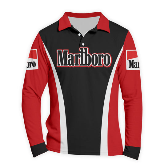  Marlboro Summit Flow Golf Long Sleeve Polo Shirt