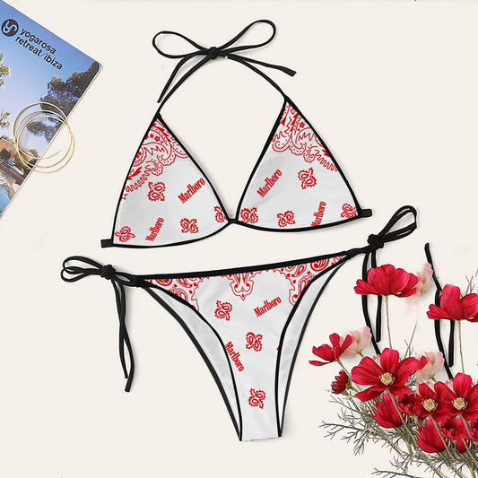 Marlboro Wild Paisley Triangle Beach Bikini - VinoVogue.com