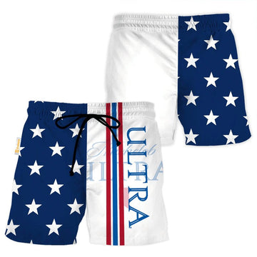 Michelob Ultra American Flag Swim Trunks - VinoVogue.com