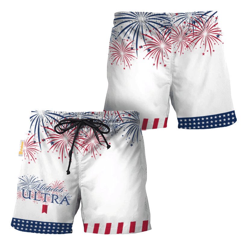 Michelob Ultra American Independence Day Swim Trunks - VinoVogue.com