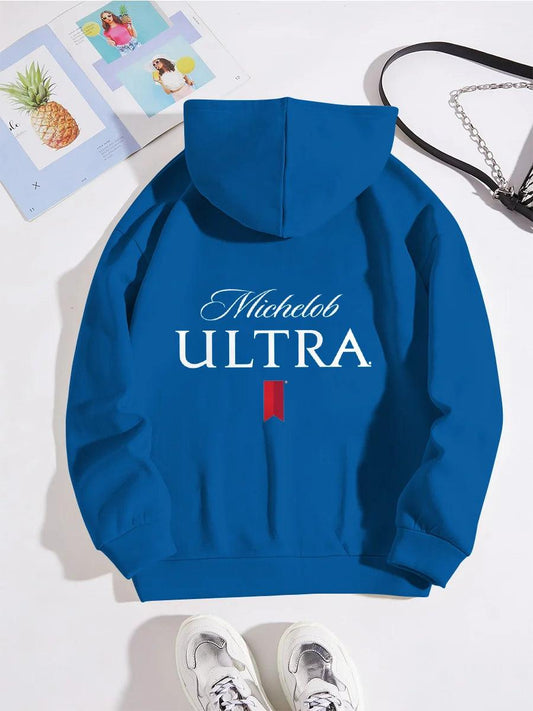 Michelob Ultra Basic Blue Hoodie - VinoVogue.com