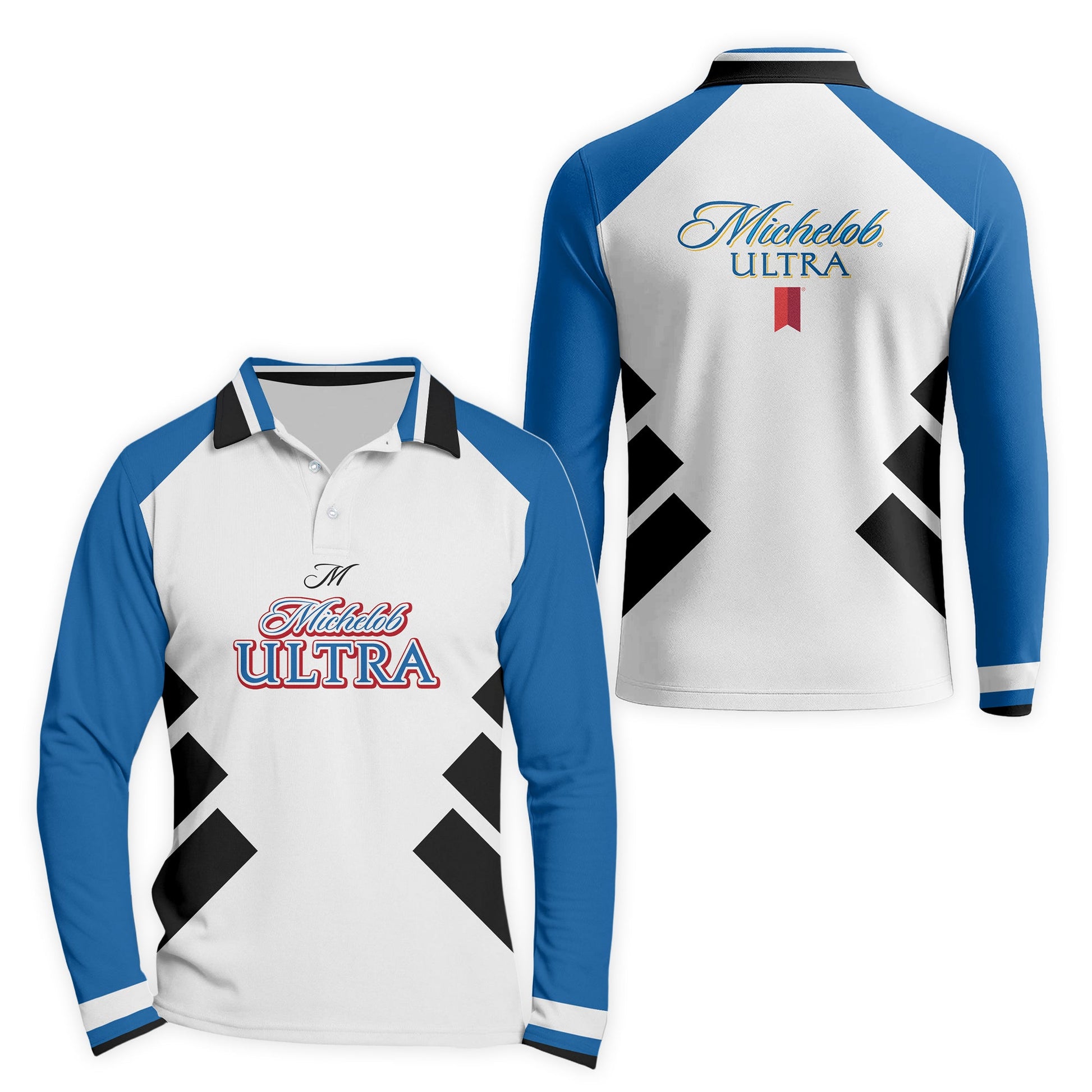  Michelob Ultra Bold Line Golf Long Sleeve Polo Shirt