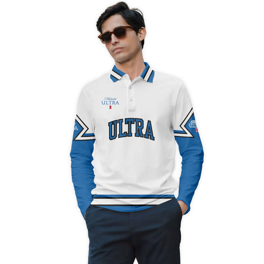  Michelob Ultra Fieldcore Golf Long Sleeve Polo Shirt