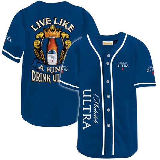 Michelob Ultra Live Like A King Baseball Jersey - VinoVogue.com