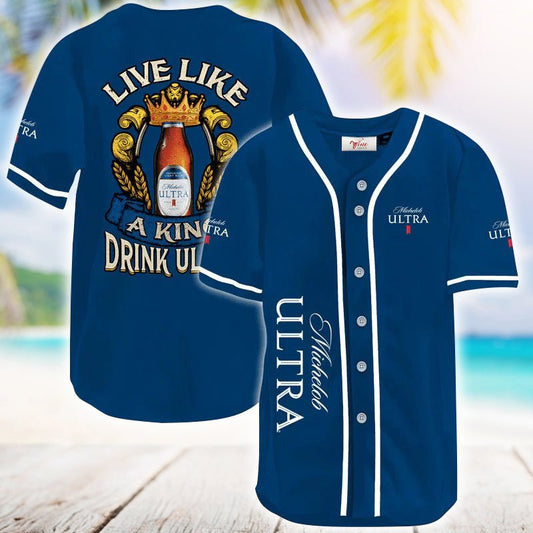 Michelob Ultra Live Like A King Baseball Jersey - VinoVogue.com