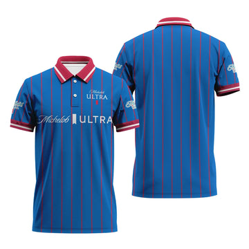 Michelob Ultra Pinstripe Classic Polo Shirt