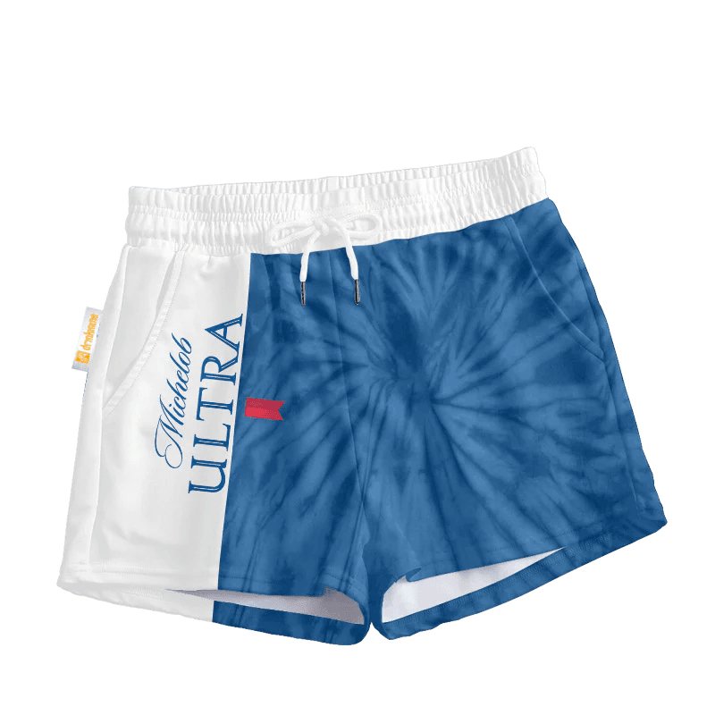 Michelob Ultra Tie Dye Women's Casual Shorts - VinoVogue.com