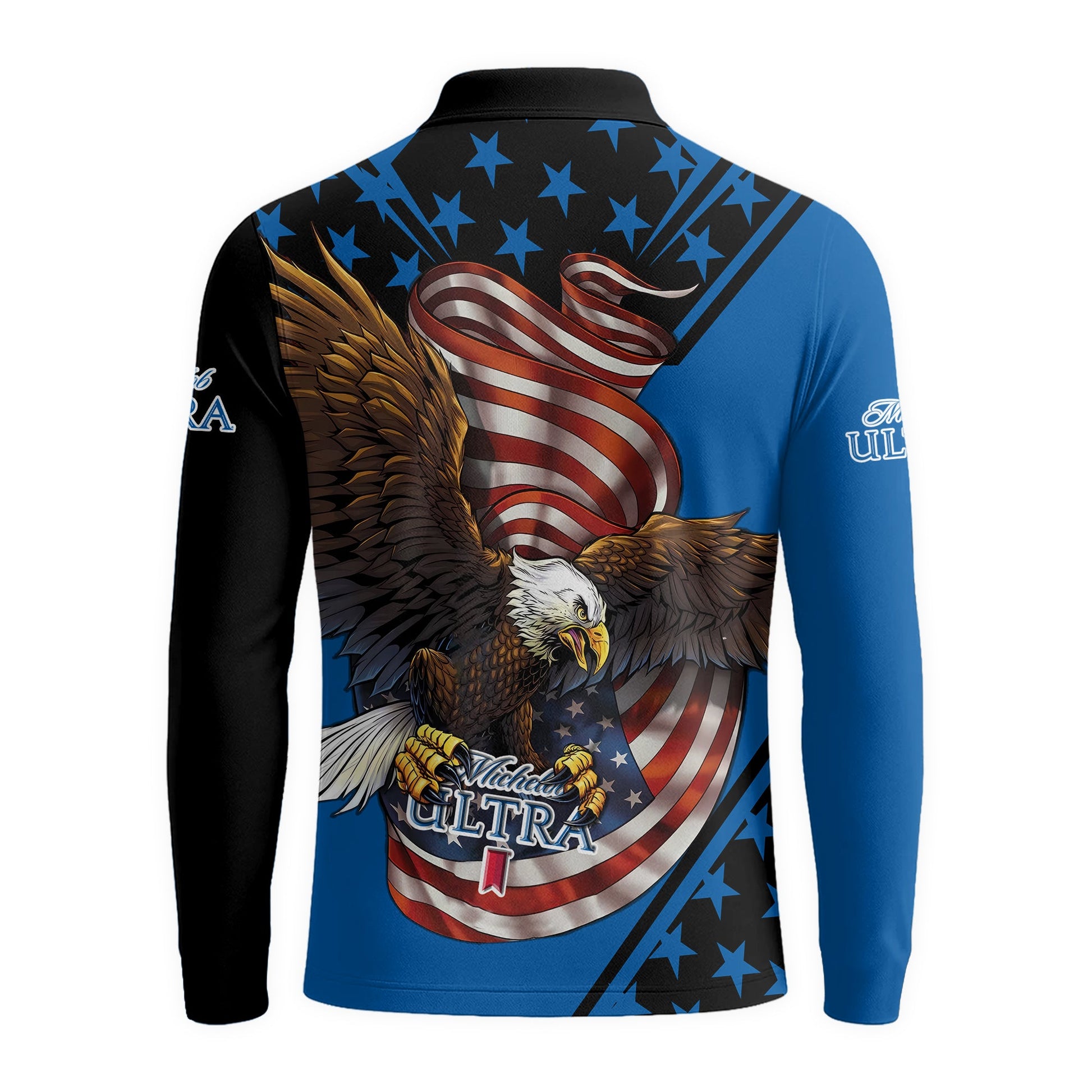  Michelob Ultra USA Iron Wings Legion Golf Long Sleeve Polo Shirt