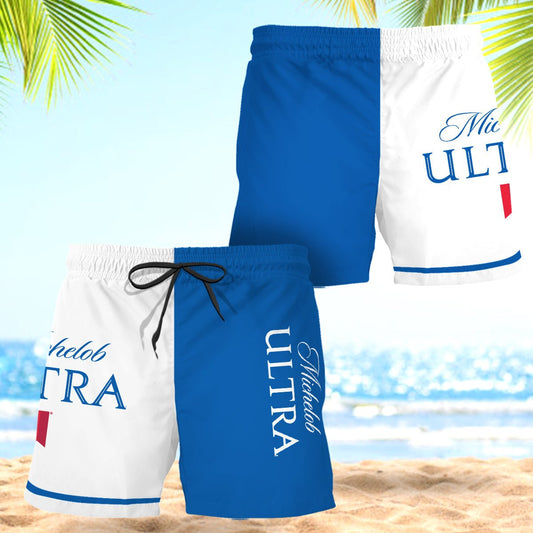 Michelob Ultra Basic Colorful Swim Trunks - VinoVogue.com