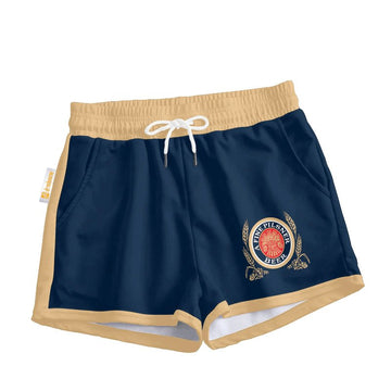 Miller Lite Blue Basic Women's Casual Shorts - VinoVogue.com