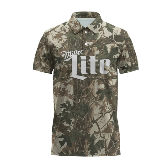 Miller Lite Country Camo Polo Shirt