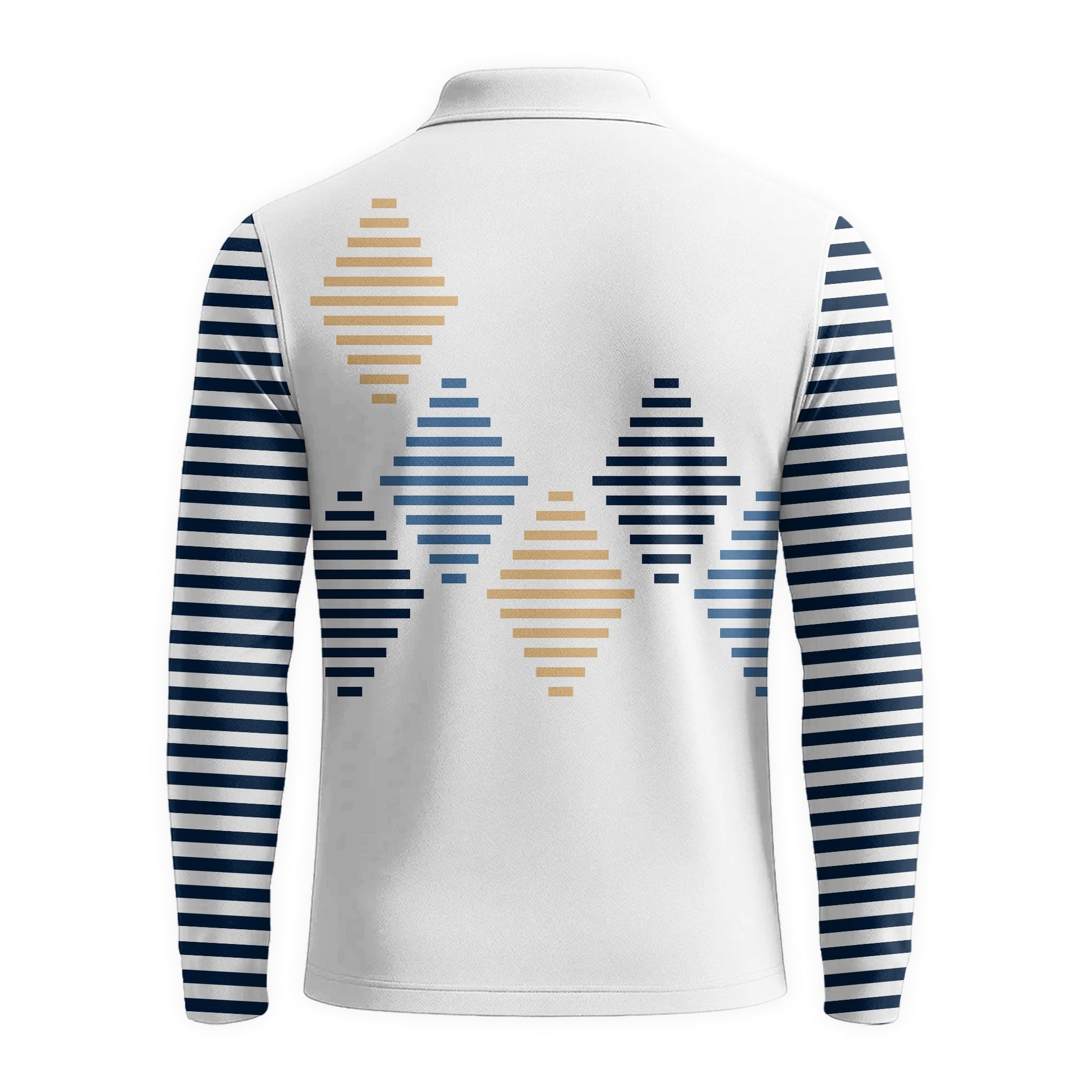  Miller Lite Diamond Stripe Golf Long Sleeve Polo Shirt