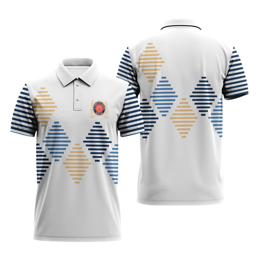 Miller Lite Diamond Stripe Polo Shirt