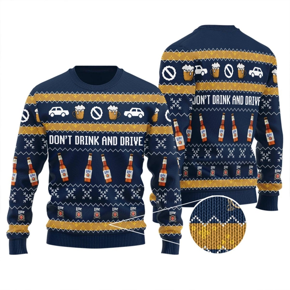 Miller Lite Don't Drink And Drive Ugly Sweater - VinoVogue.com