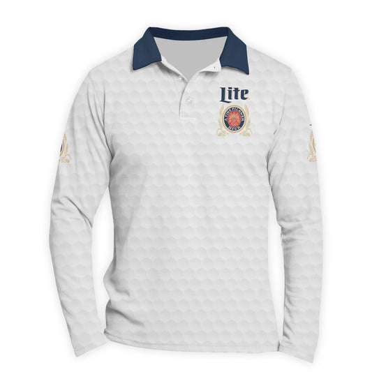  Miller Lite Donald Trump Golf Long Sleeve Polo Shirt