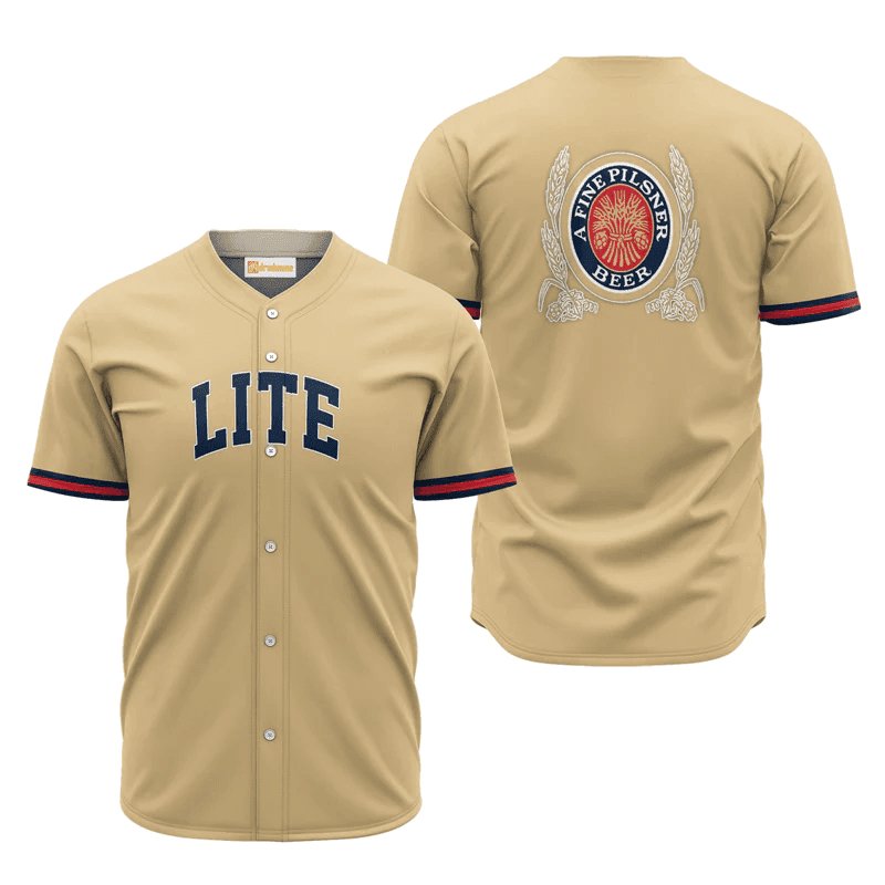 Miller Lite Gold Basic Jersey Shirt - VinoVogue.com