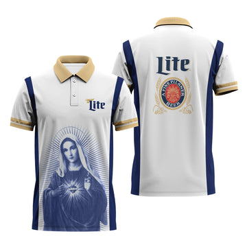 Miller Lite Sacred Maria Polo Shirt