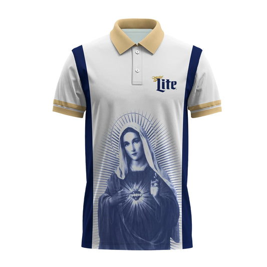 Miller Lite Sacred Maria Polo Shirt