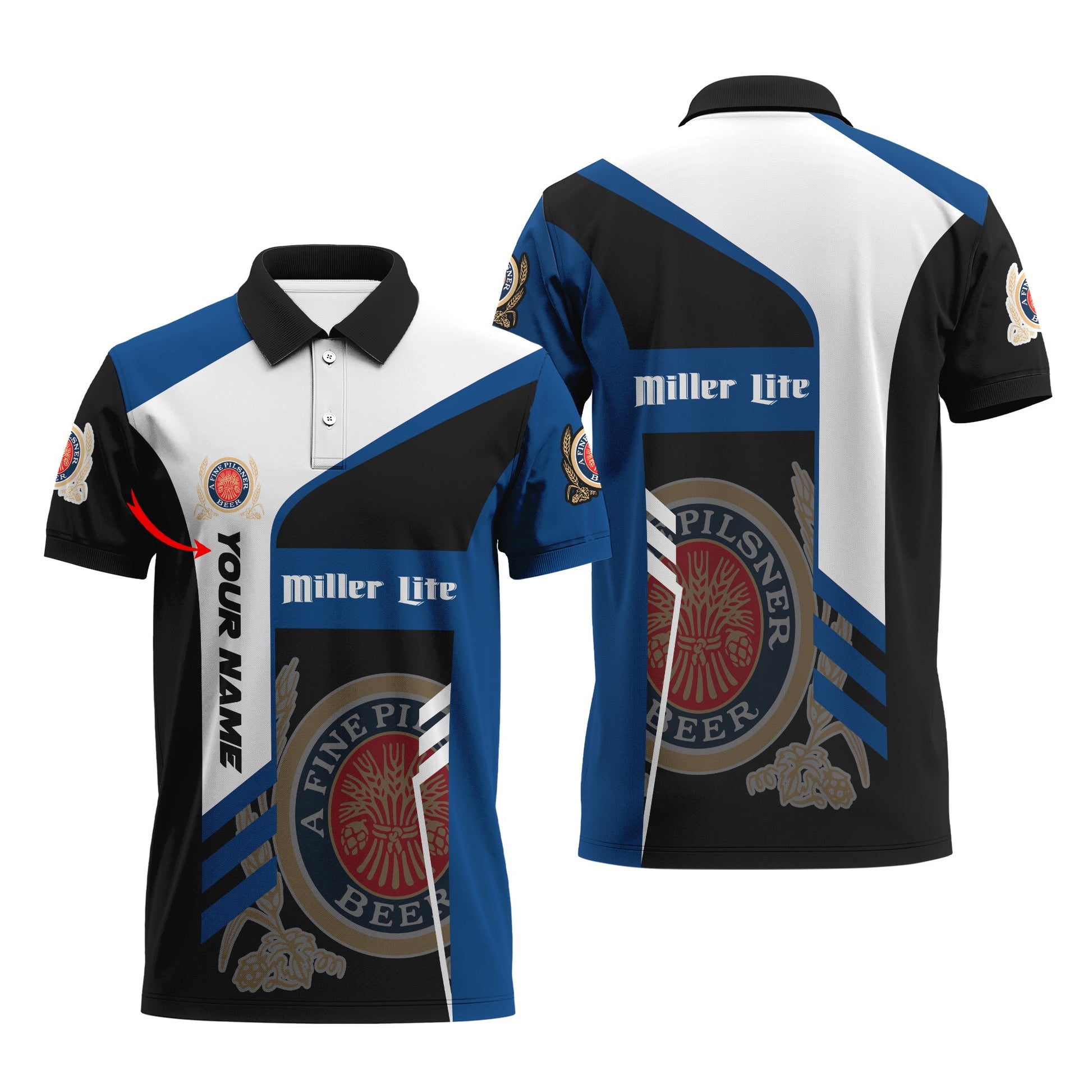 Personalized Miller Lite Speedline Legacy Polo Shirt