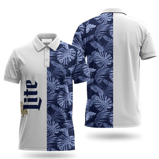 Miller Lite Swiss Cheese Leaf Polo Shirt - VinoVogue.com