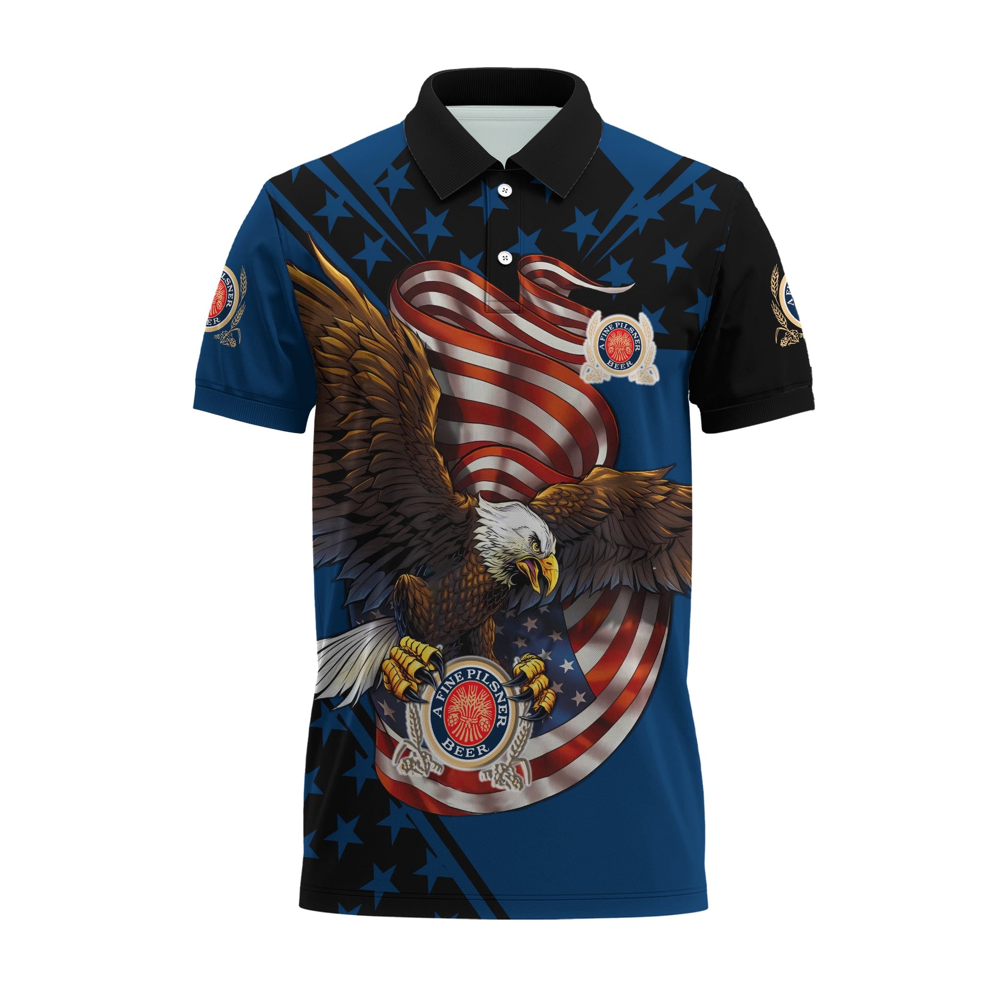 Miller Lite USA Iron Wings Legion Polo Shirt