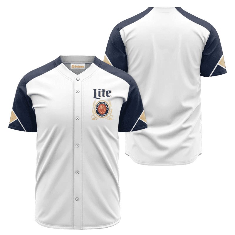 Miller Lite White And Blue Jersey Shirt - VinoVogue.com