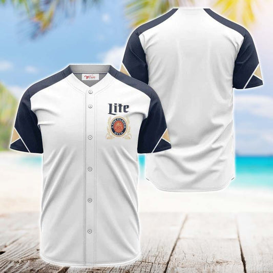 Miller Lite White And Blue Jersey Shirt - VinoVogue.com