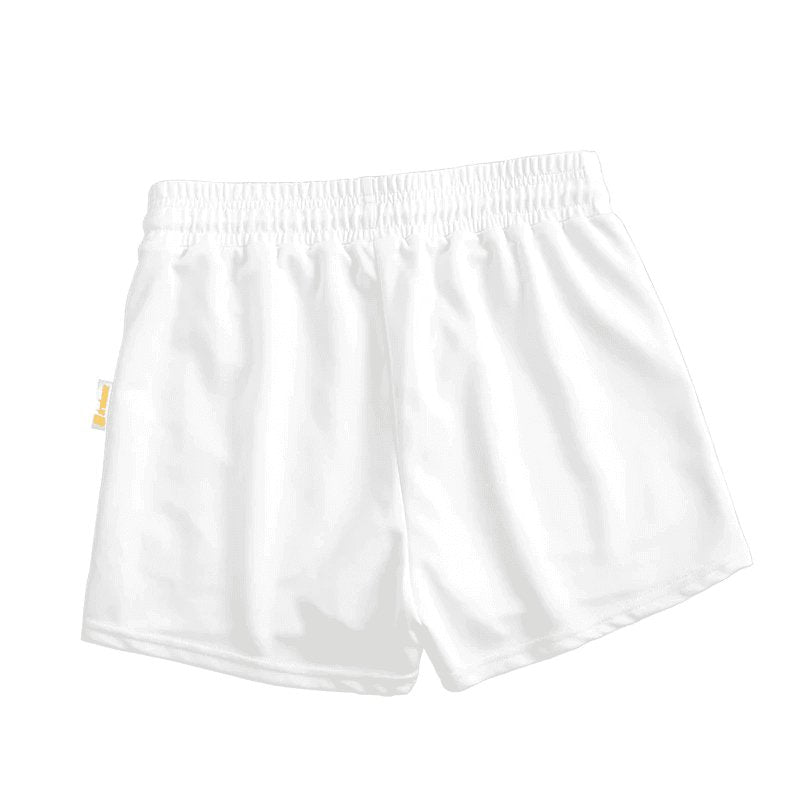 Miller Lite White Basic Women's Casual Shorts - VinoVogue.com